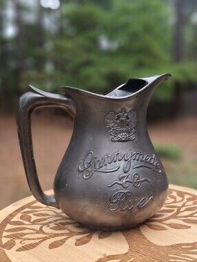 1920's Pre-Prohabition Gannymede 76 Rye Silverplated Advertising Pitcher